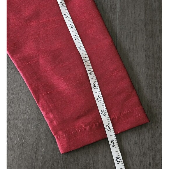 N Touch Metallic Red Long Sleeve Button Down Blouse Top 3XL Career Office - Picture 5 of 6